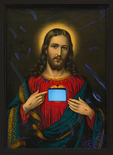 Jesus with TV heart